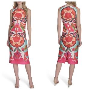 Vince Camuto Vibrant Floral Midi Dress